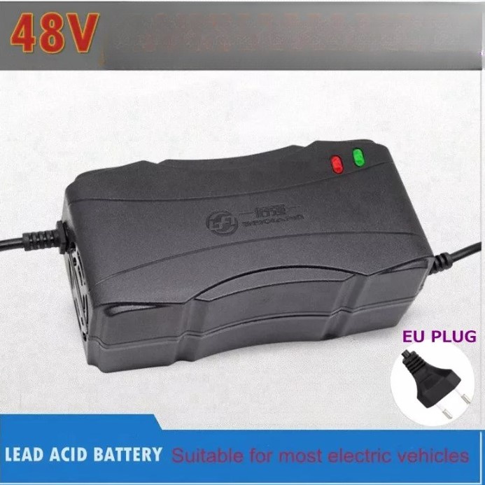 Charger Aki Sepeda Listrik Lead - Acid Battery EU Plug 60V 48V 20Ah - 12Ah - Aksesoris sepeda listrik - charger sepeda listrik - charger aki