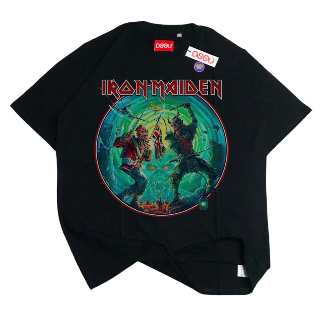 HAPI BASIC "Iron Maiden - The War" T-Shirt | Regular T-shirt | Stone Wash Washing Washed  | Kaos Ban
