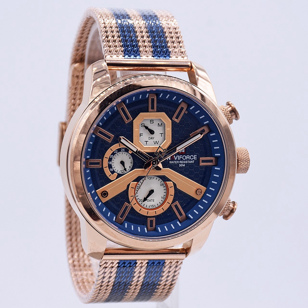 JAM TANGAN PRIA NAVIFORCE NF9211 NF9211M NF-9211M ORIGINAL RANTAI BOX