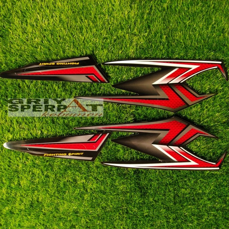striping sticker rx king 2004 hitam merah