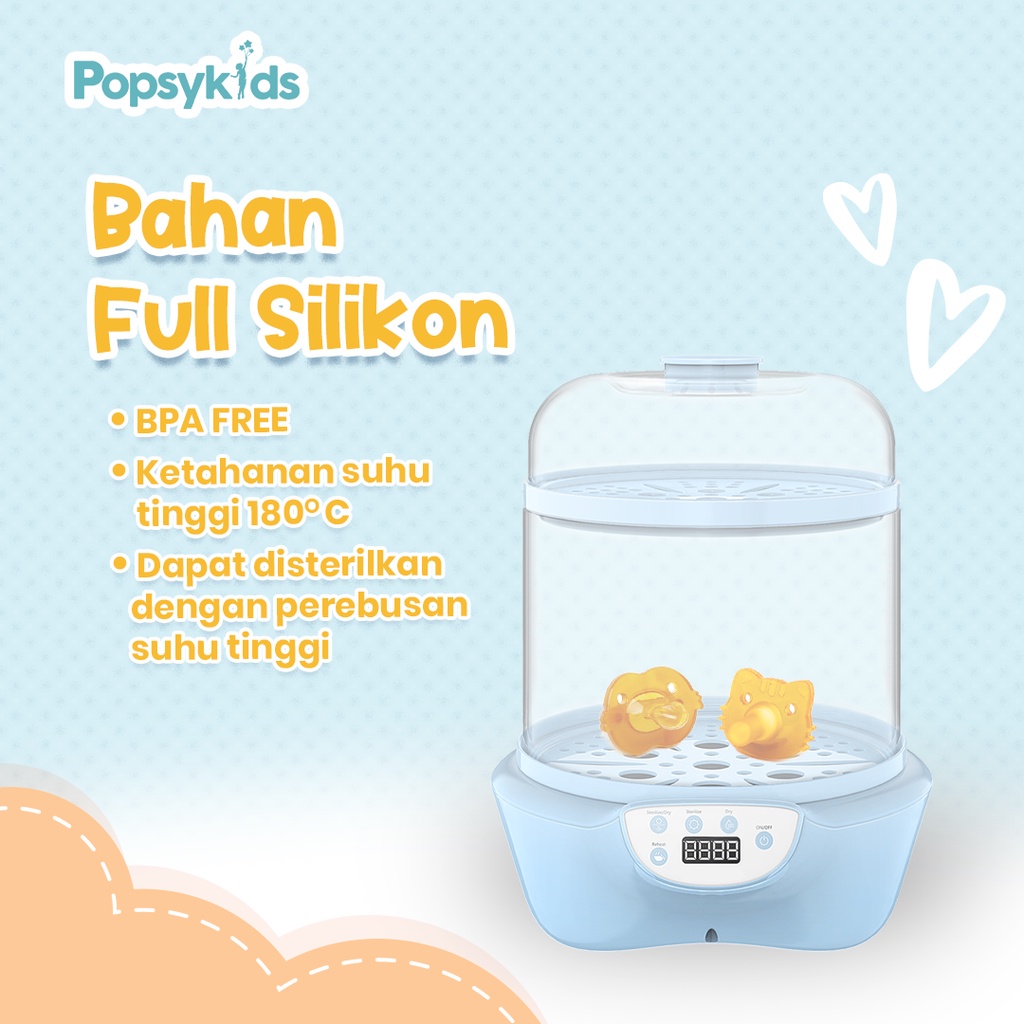 Popsykids Silicone Baby Pacifier / Dot Bayi / Empeng Silikon Bayi BPA Free 100% Food Grade