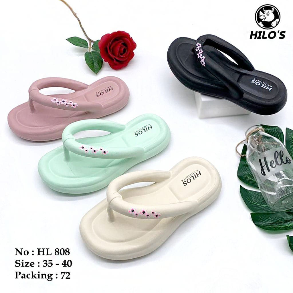 SANDAL JEPIT PEREMPUAN TERBARU MEREK HILOS UK 35-40  HL 808