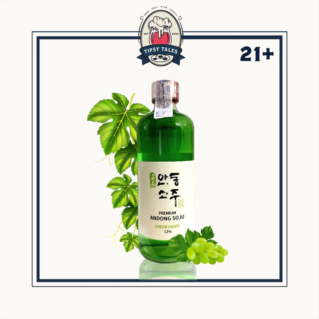 Jual Premium Andong Soju Green Grape 375ml Shopee Indonesia