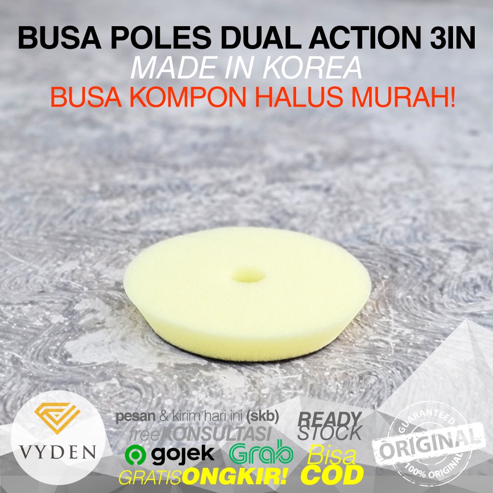 MURAH IPO Yellow Polishing Thin Pad 3 inch Kompon Halus Compound Busa Mesin Poles Mobil Dual Action