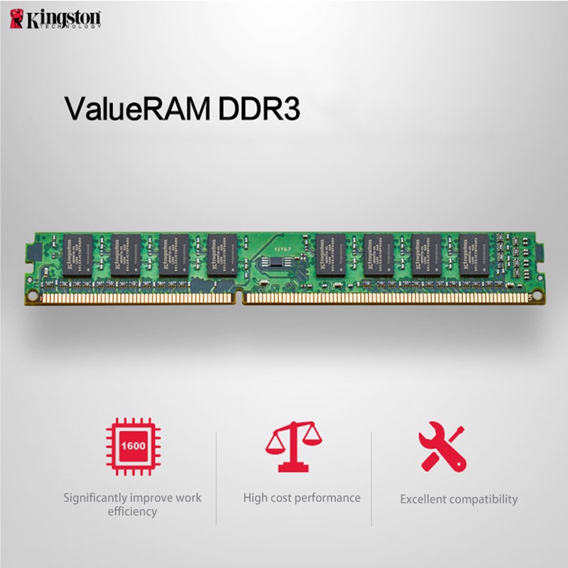 Terbaru Kingston Original PC3 RAM DDR3 2GB 4GB 1333/1600MHz Desktop DIMM Memory stick PC3-10700-12800 240PIN