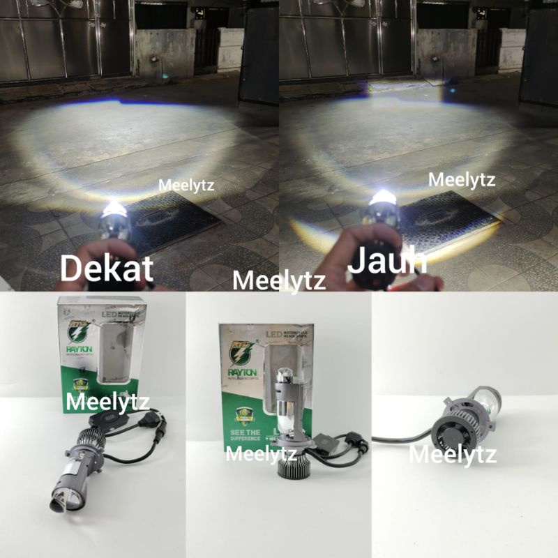 Lampu utama Led RTD M01K Mini Projector H4 cut off motor mobil Lampu depan jauh dekat Oiginal RTD Rayton