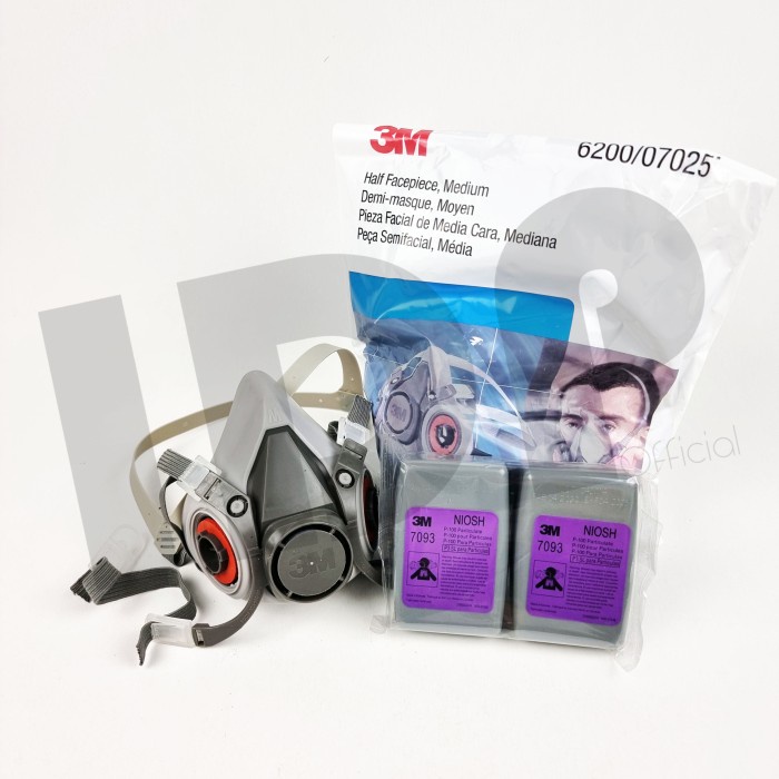 Sagu Original 3M 6200 + 7093 Half Facepiece Respirator Half Gas Mask Medium