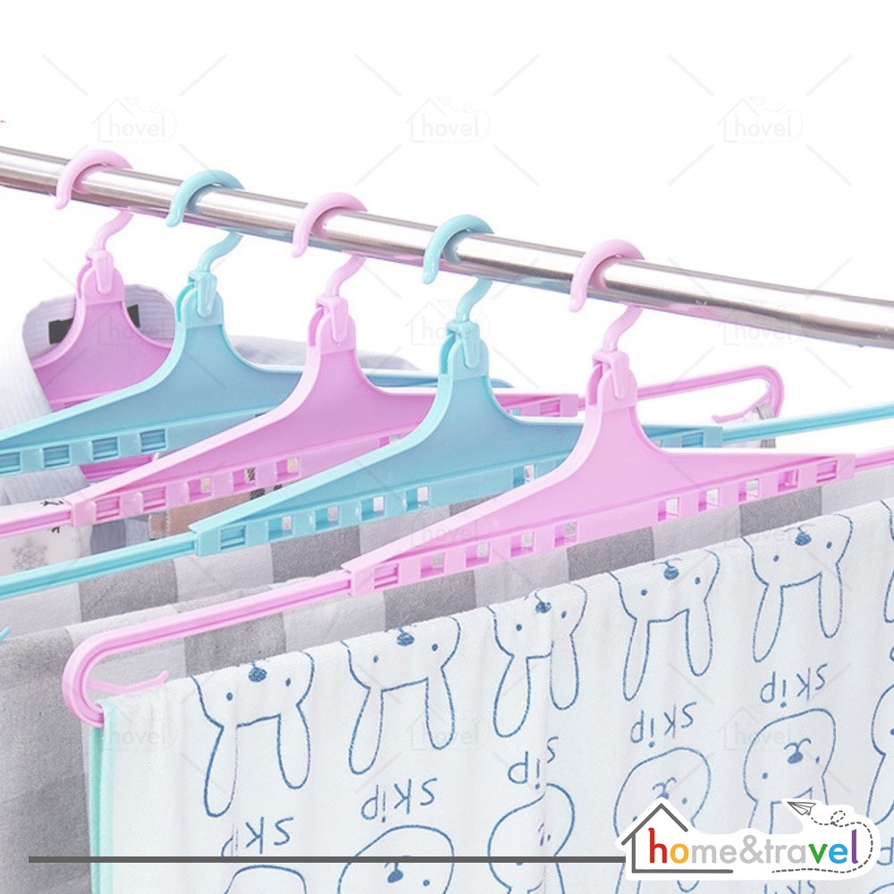 HOVELSHOP Hanger Handuk Baju Gamis Warna - Warni Model Tarik Murah