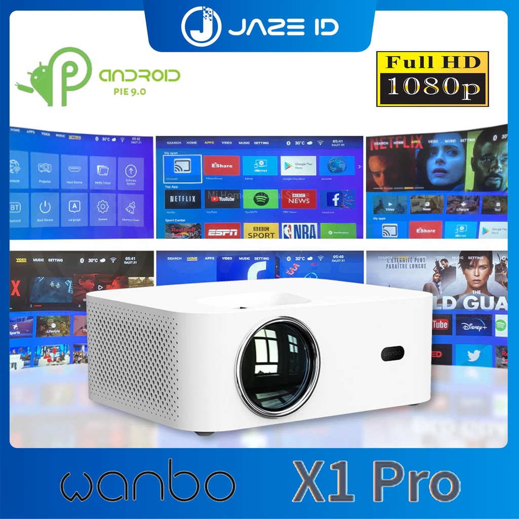 Wanbo X1 Pro Smart LED Home Projector Android Support 1080P Portable