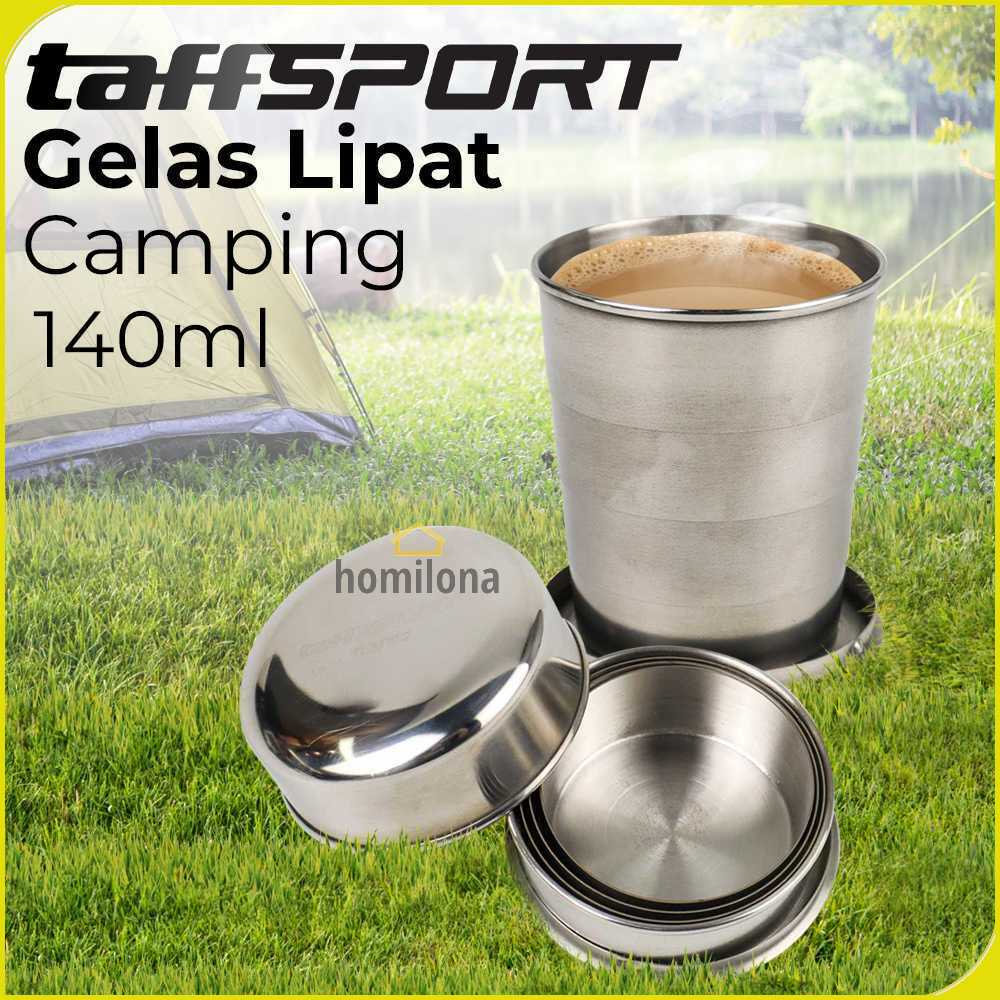 TaffSPORT Gantungan Kunci Gelas Lipat Camping 140ml - BS150