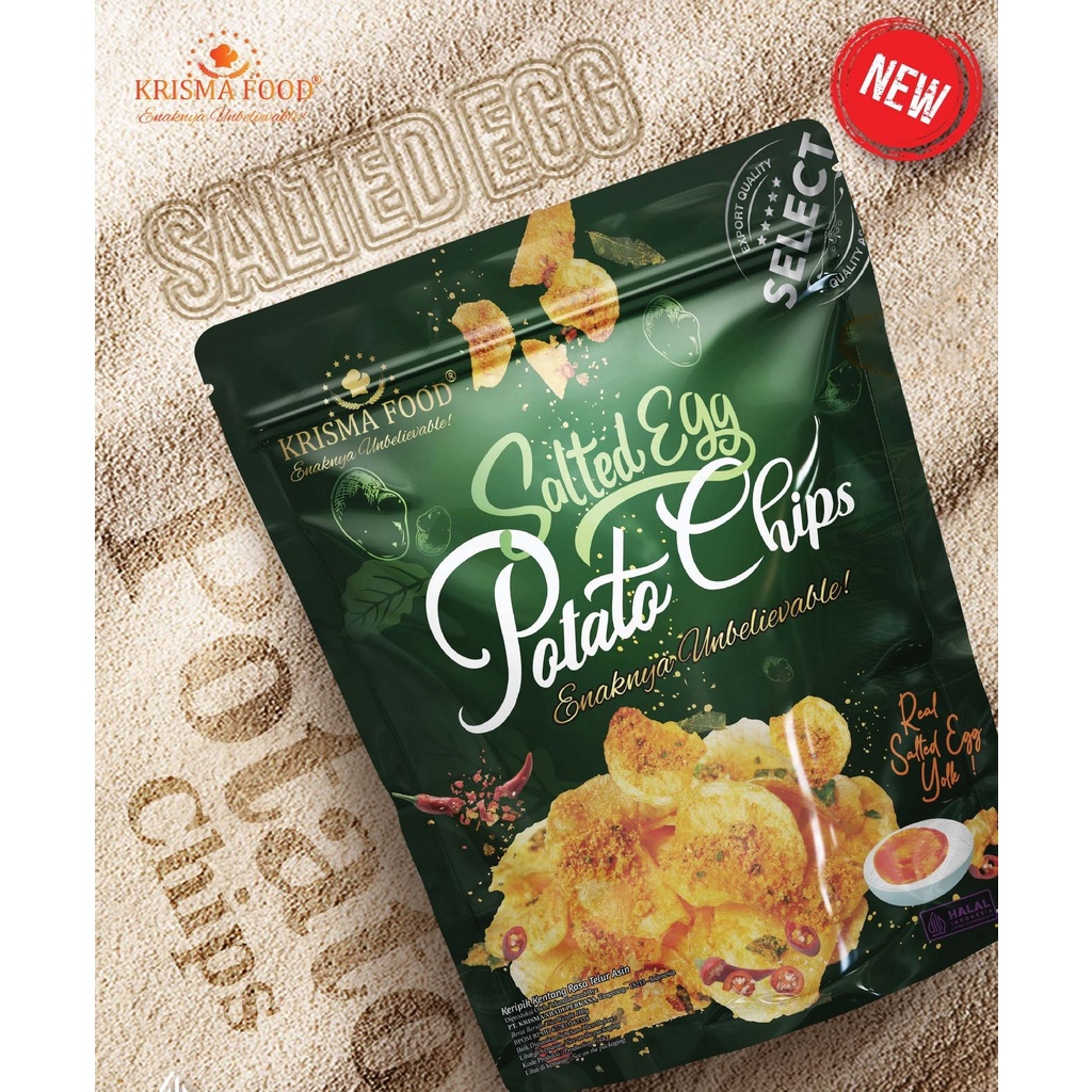 KRISMA FOOD Salted Egg Potato Chips 60G