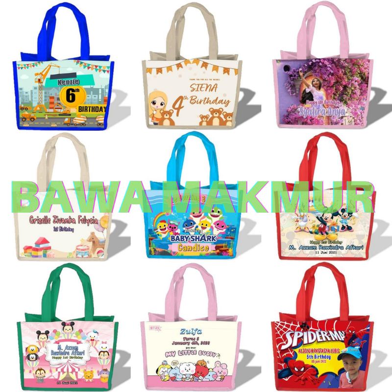 

Tas Ultah Tas Goodie Bag Custom Foto Tulisan Gambar Keren Bebas Design
