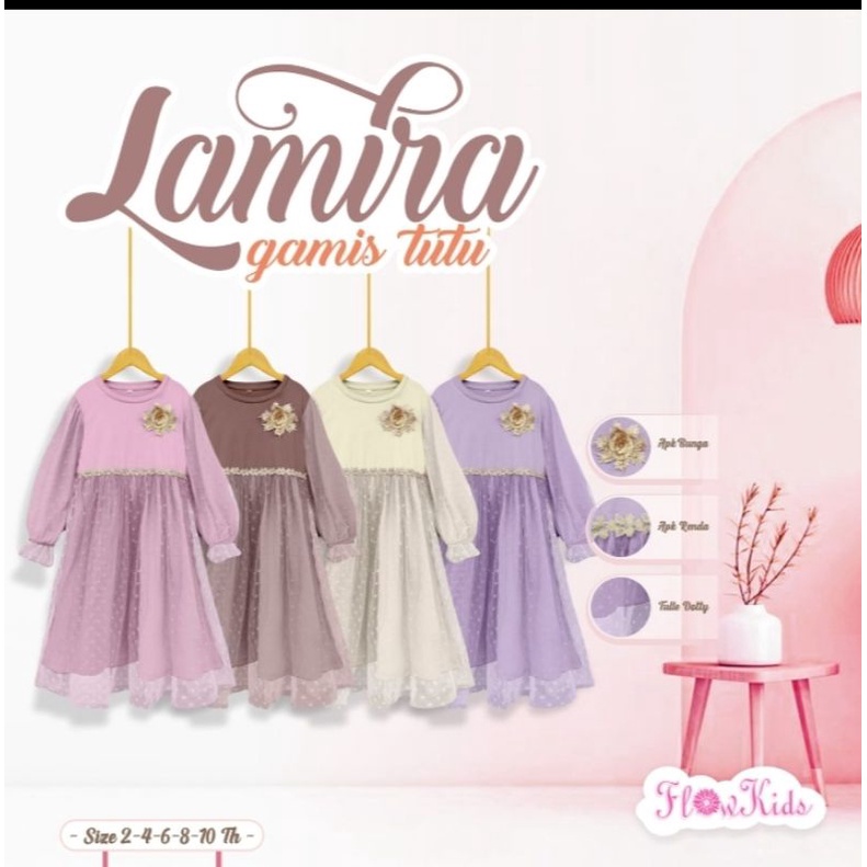 Lamira Gamis Tutu Flowkids Premium / Gamis Anak Lamira Tutu By Flowkids