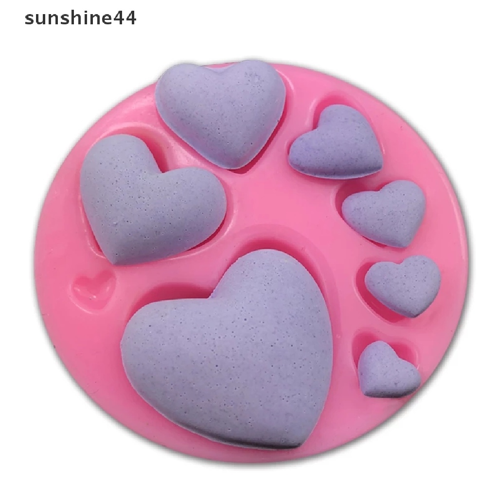 Sunshine Aneka Love Bentuk Hati Silicone Cake Mold Baking Cetakan Silikon Untuk Sabun Cookies Fondant Kue Tools Cake Decorag.