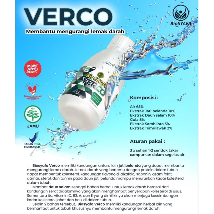 Biosyafa Verco / Biosyafa Kolesterol Probiotik Siklus