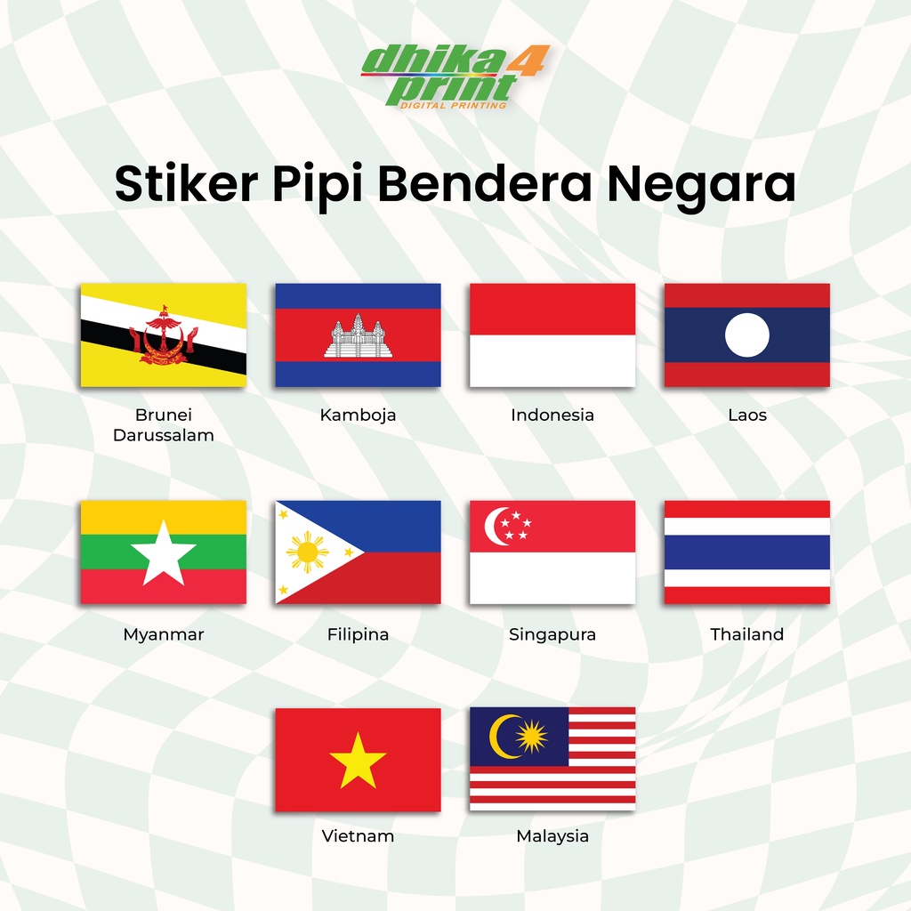 

Stiker Pipi Bendera Negara Isi 100 pcs