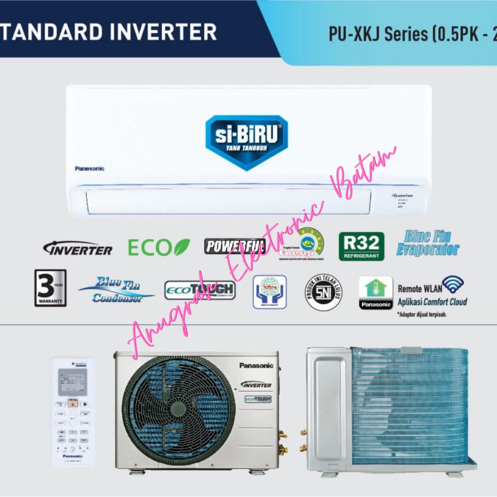 Jual AC Split Merk PANASONIC 1 PK Standard Inverter (CS/CU-PU9XKJ ...