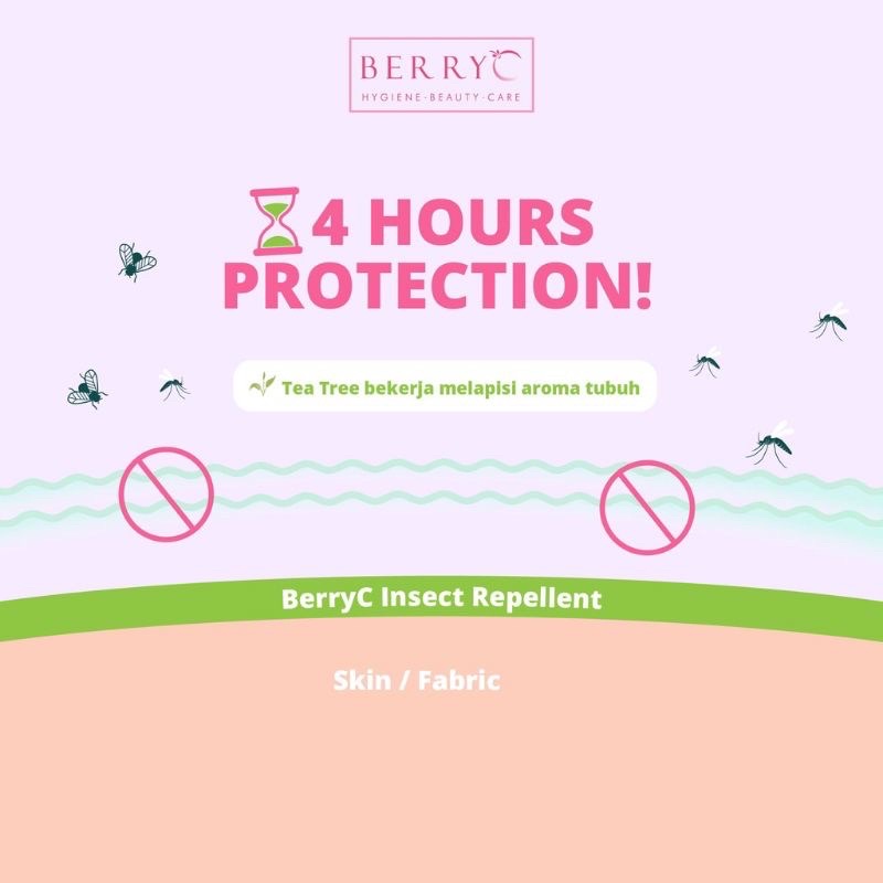 [FREE Strap] Berry C Buh Bye Bugs Mosquito Repellent Anti Nyamuk DB Serangga Bayi Anak Dewasa Traveling Pocket