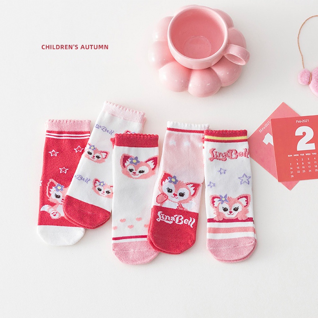 MurmerOfficial Kaos Kaki Anak Motif Linabell Kaus Kaki Bayi Lucu KK058