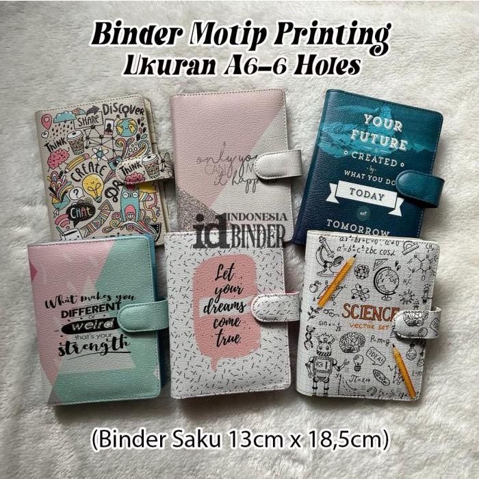 

Binder Motip Printing Uk.A6 Ring 6 (13cm x 18,5cm) 12 motip pilihan