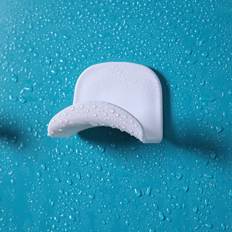 Gantungan Dinding Putih Penyimpanan Kait Hemat Ruang Syal Sutra Pakaian Topi Tas Penyimpanan Pintu Heavy Duty Self Adhesive Rack Hanger Rumah Bebas Paku Multifungsi Besar