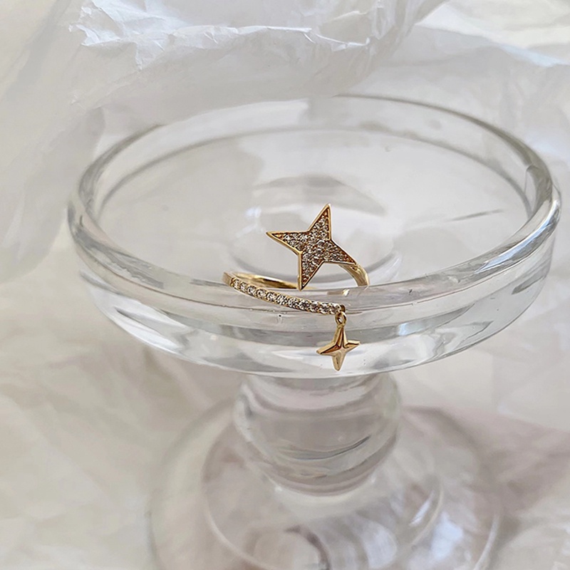 New Arrival Cincin Fashion Wanita Pesta Klasik Geometris Semua Kompatibel Rings Sederhana Lucu Elegan Bintang Perempuan Perhiasan