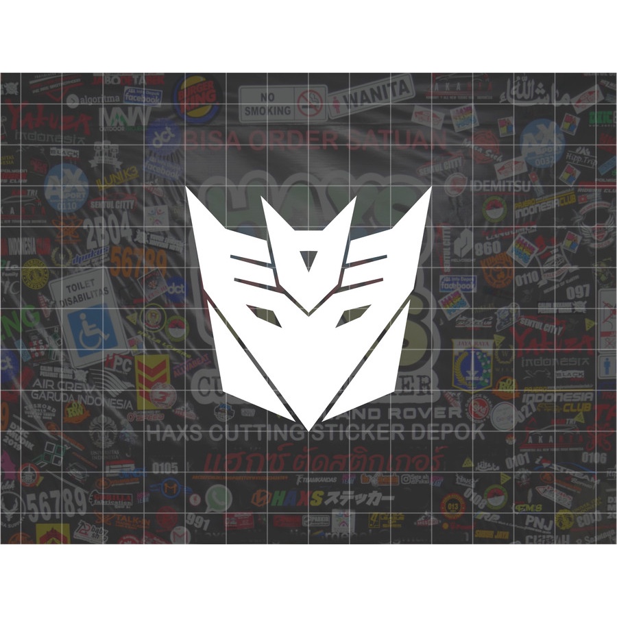 Cutting Sticker Decepticon Ukuran 6 Cm Untuk Motor Mobil