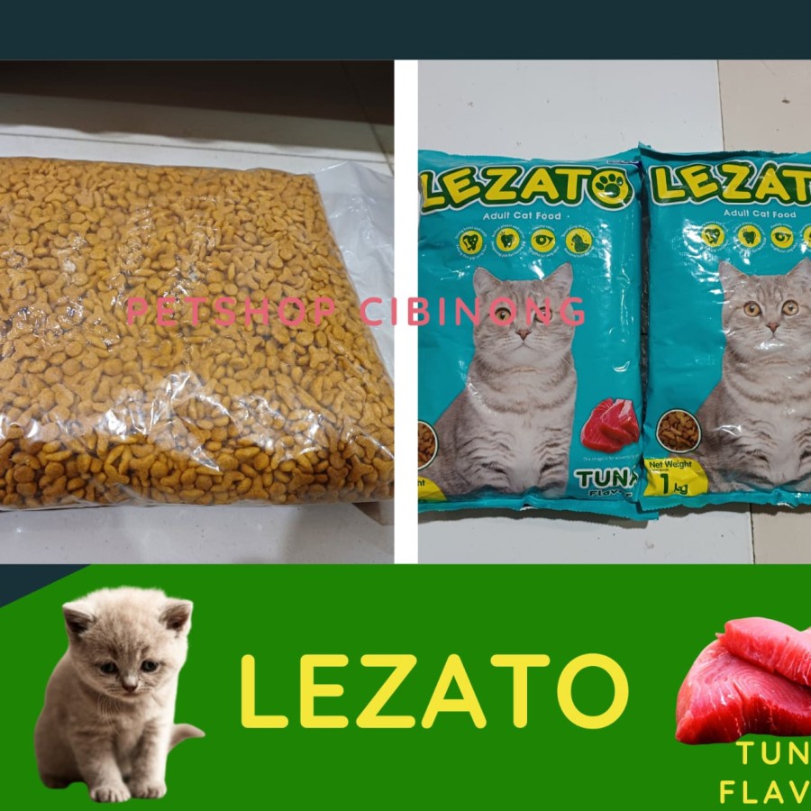 Makanan kucing LEZATO Cat Tuna Flavour Repack 1kg