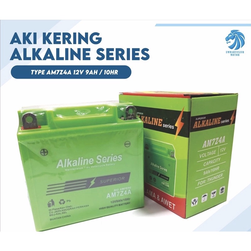 AKI MOTOR AKI KERING SUZUKI THUNDER 125 AM7Z4A 12V 9AH 10 HR AKI ACCU BATTERY ALKALINE SERIES