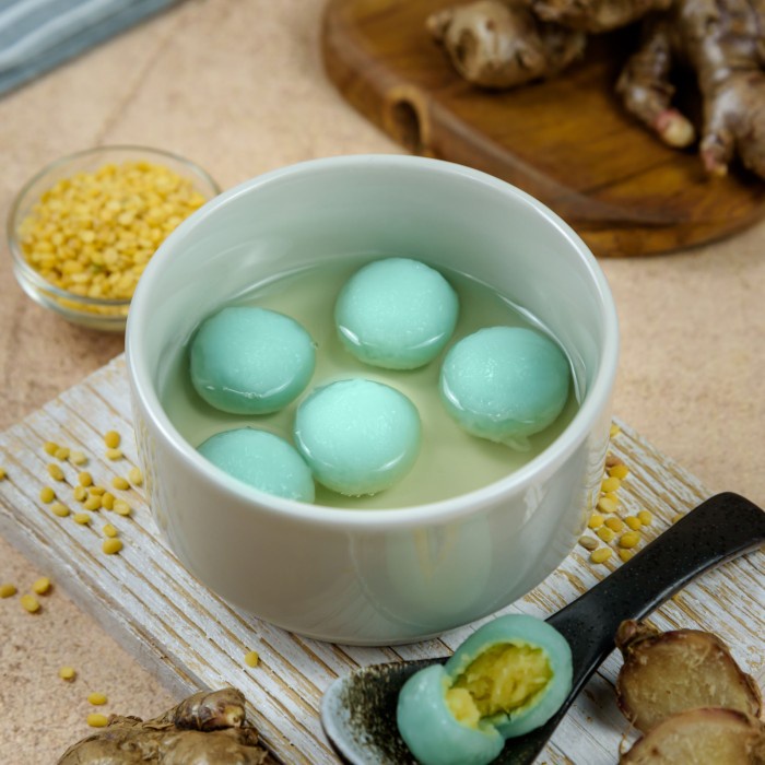 

Ronde Jahe Merah isi Kacang Ijo - Snack Cemilan Wedang Ronde Frozen