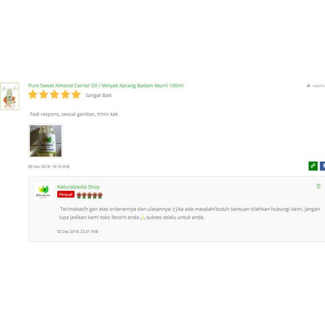 

Pure Sweet Almond Carrier Oil Minyak Kacang Badam Murni 100Ml