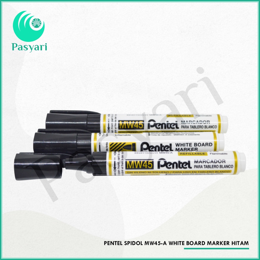 

Pentel Spidol MW45 White Board Marker Hitam