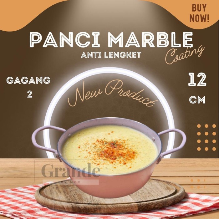 Gagang2 Panci Marble 12cm Panci susu Sauce Pot Mini Anti Lengket