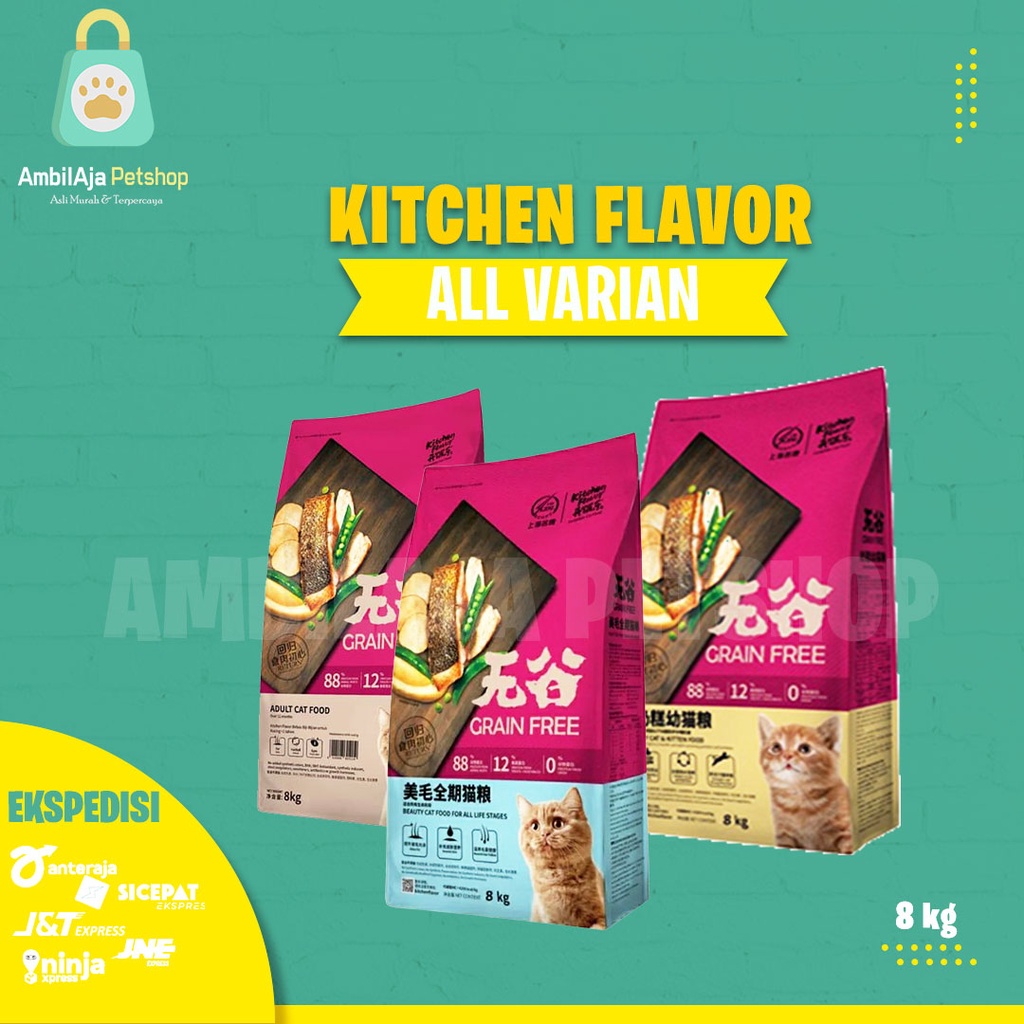 Makanan Kucing Kering Premium Kitchen Flavor  8kg All Variant