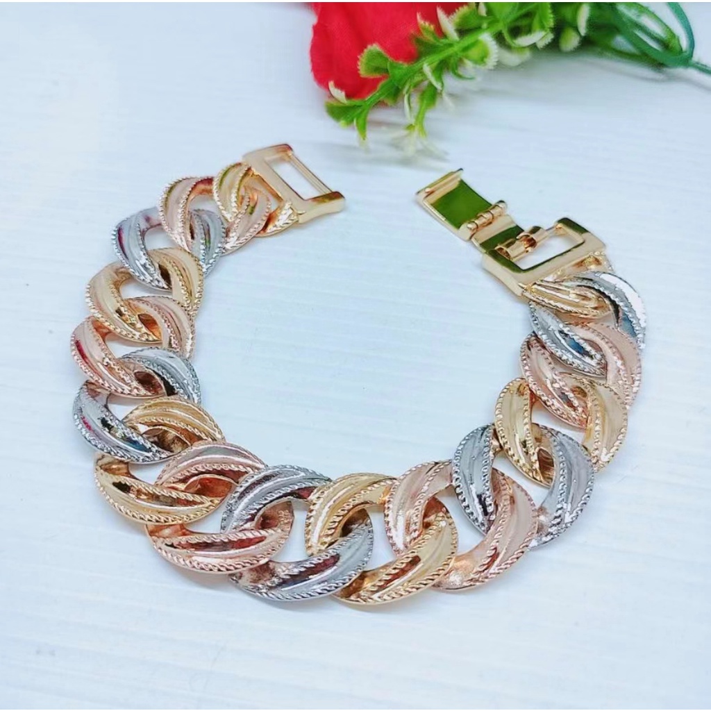 Gelang Xuping Terbaru Lapis Emas Perhiasan Wanita P12 (Lebar 19mm)