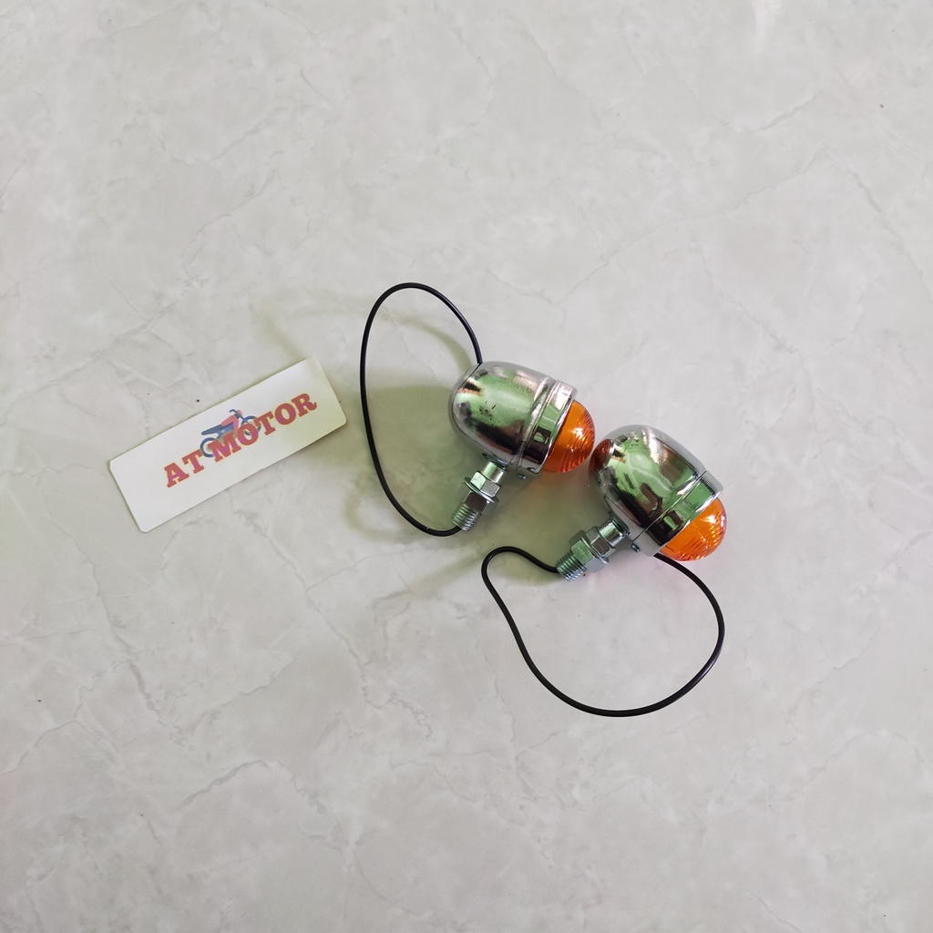 Lampu sen sein c70 riting c70 crome kecil besi