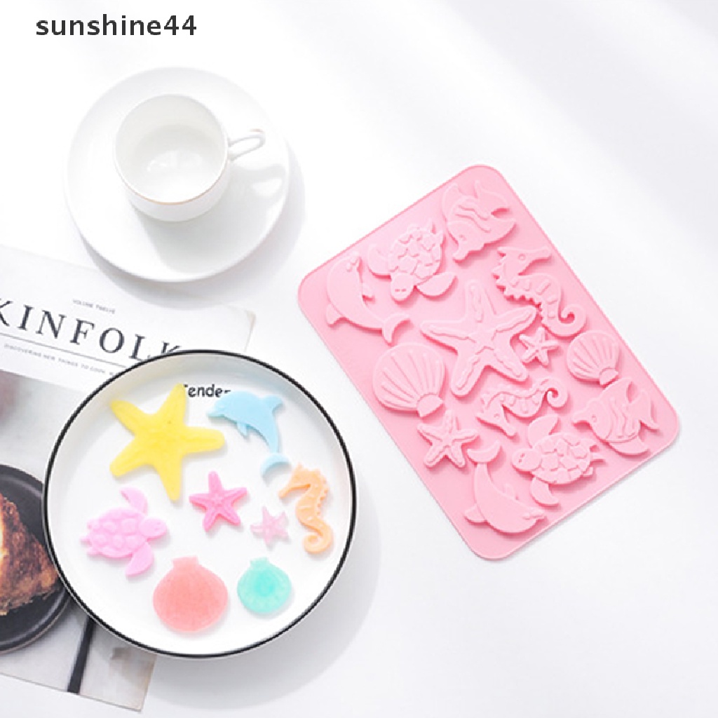 Sunshine Silica Gel Cake Dekorasi Kue Cetakan Coklat Silikon Biologi Laut.