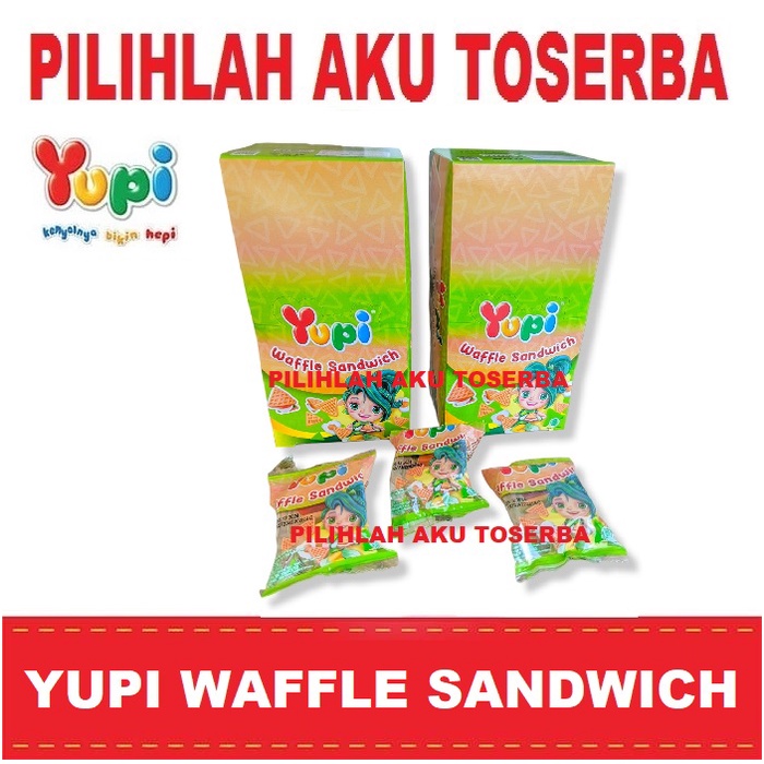 YUPI WAFFLE SANDWICH - ( HARGA 1 DUS ISI 12 BOX )