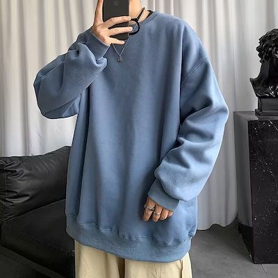 BASIC POLOS Sweater Crewneck Oblong Pria Wanita Oversize Style Korean Kasual Fashion Gaya Santai Trendy