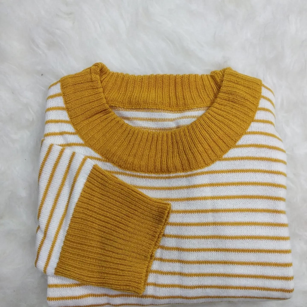 TERLARIS Sweater rajut Listy