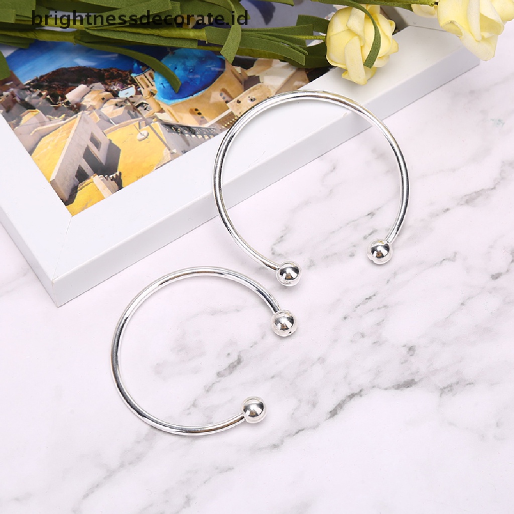 [Birth] Fashion Gelang Perak Wanita Dasar Bangle DIY Pembukaan Bare Chain Membuat Perhiasan [ID]