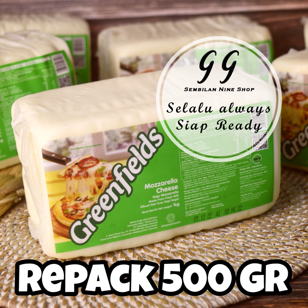 

GREENFIELDS 500 Gram MOZZARELLA Cheese Greenfield Keju Mozarella Mozzarela Chesee Block Green Field