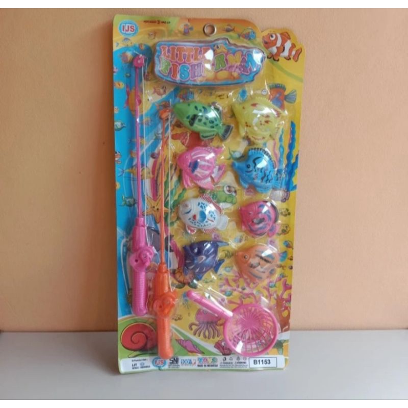 Mainan pancing ikan magnet - Set isi 2 Pancingan Anak Ukuran Jumbo