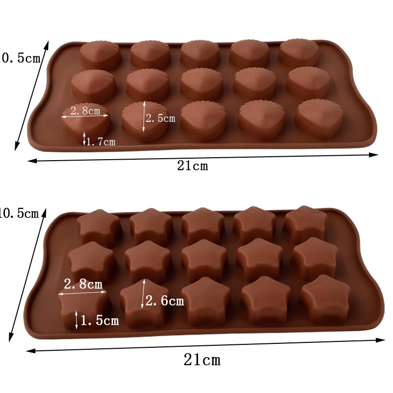 Mi.more Cokelat Cetakan 15Holes/Cetakan Kue / Coklat / Beruang Bahan Silikon Untuk Peralatan Dapur