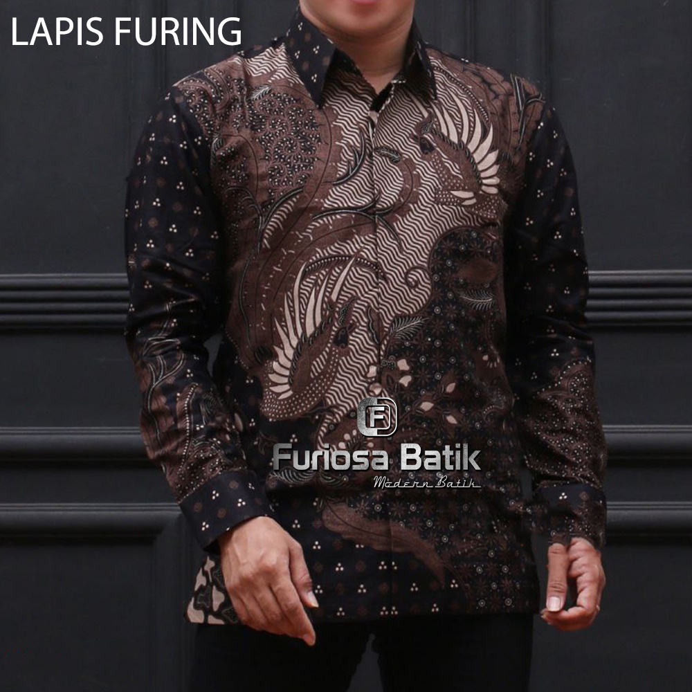 FURIOSA BATIK LAPIS FURING MERAKOREN Kemeja Batik Pria Full Furing Bahan Katun Halus Primisima