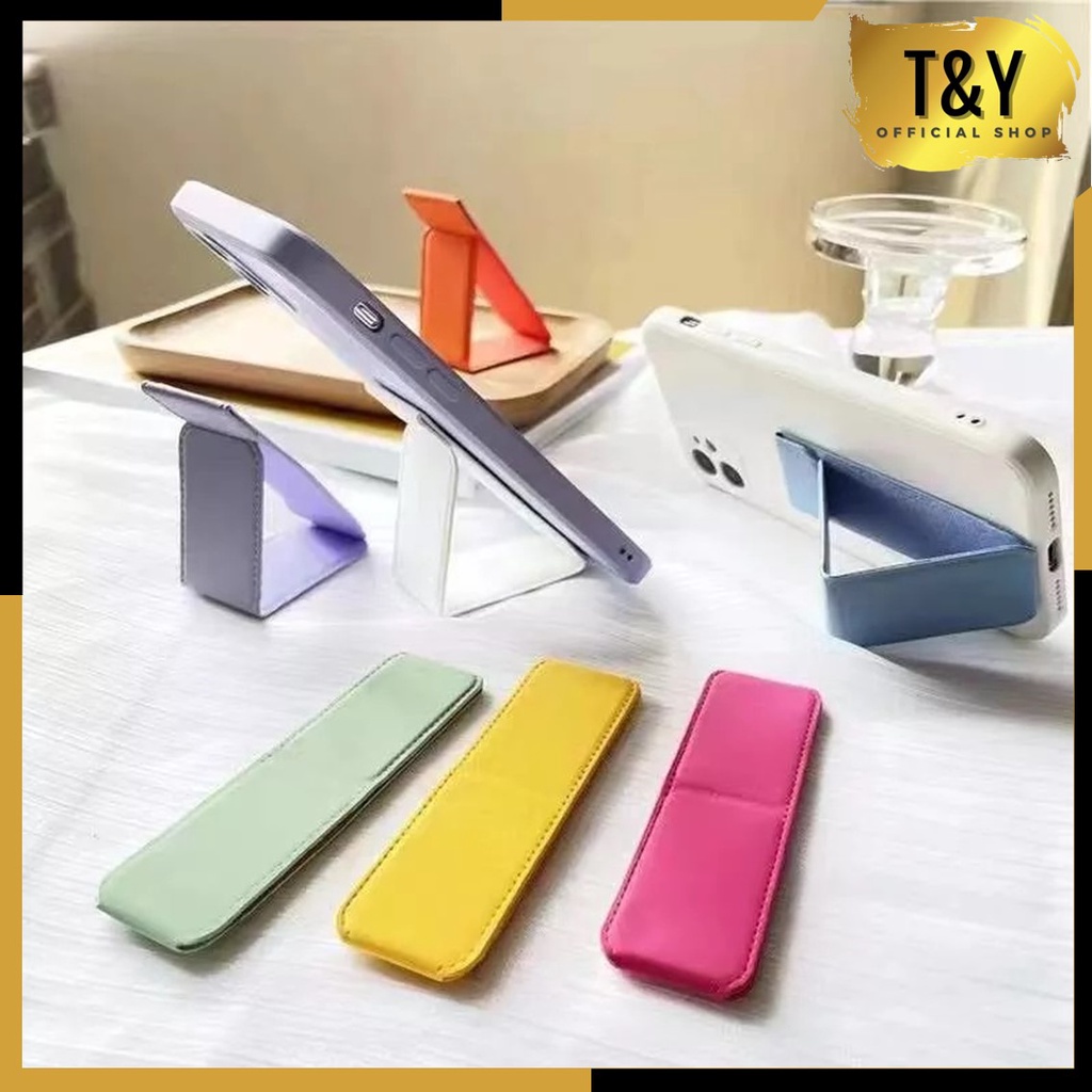 T&amp;Y Stand Holder Stand Magnetic Universal Phone Grip Hand 2 IN 1 Grip Polos Warna Warni Sandaran HP