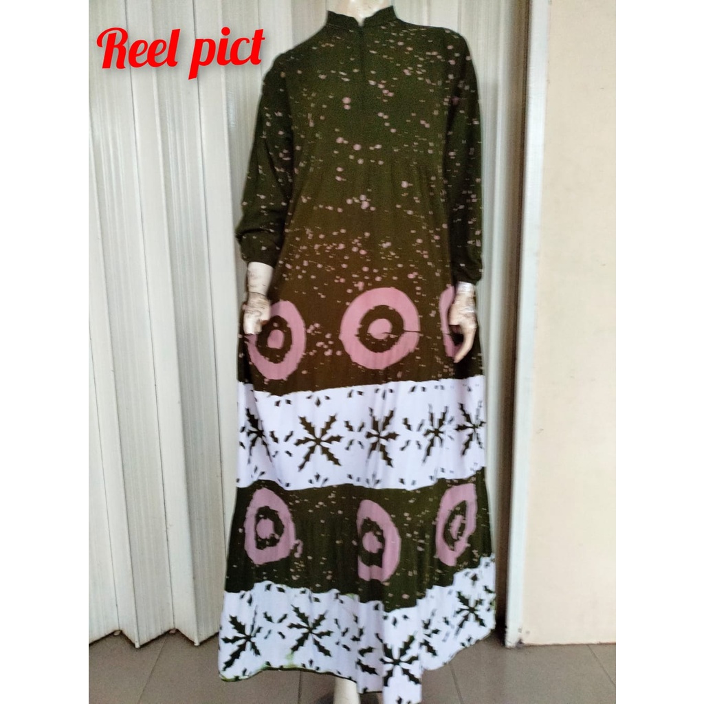 Gamis Twill Rainbow // ori rayon super  BuSui / ori abstrak malaman