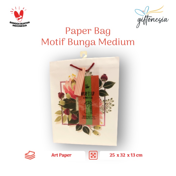 

Tas Kado Paper Bag Happy Bithday Giftonesia Bunga Medium Tas Souvenir