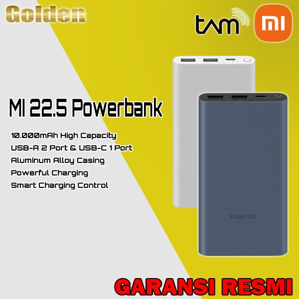 XIAOMI MI 22.5W Power Bank 3 10000mAh 3-Port Fast Charging Resmi