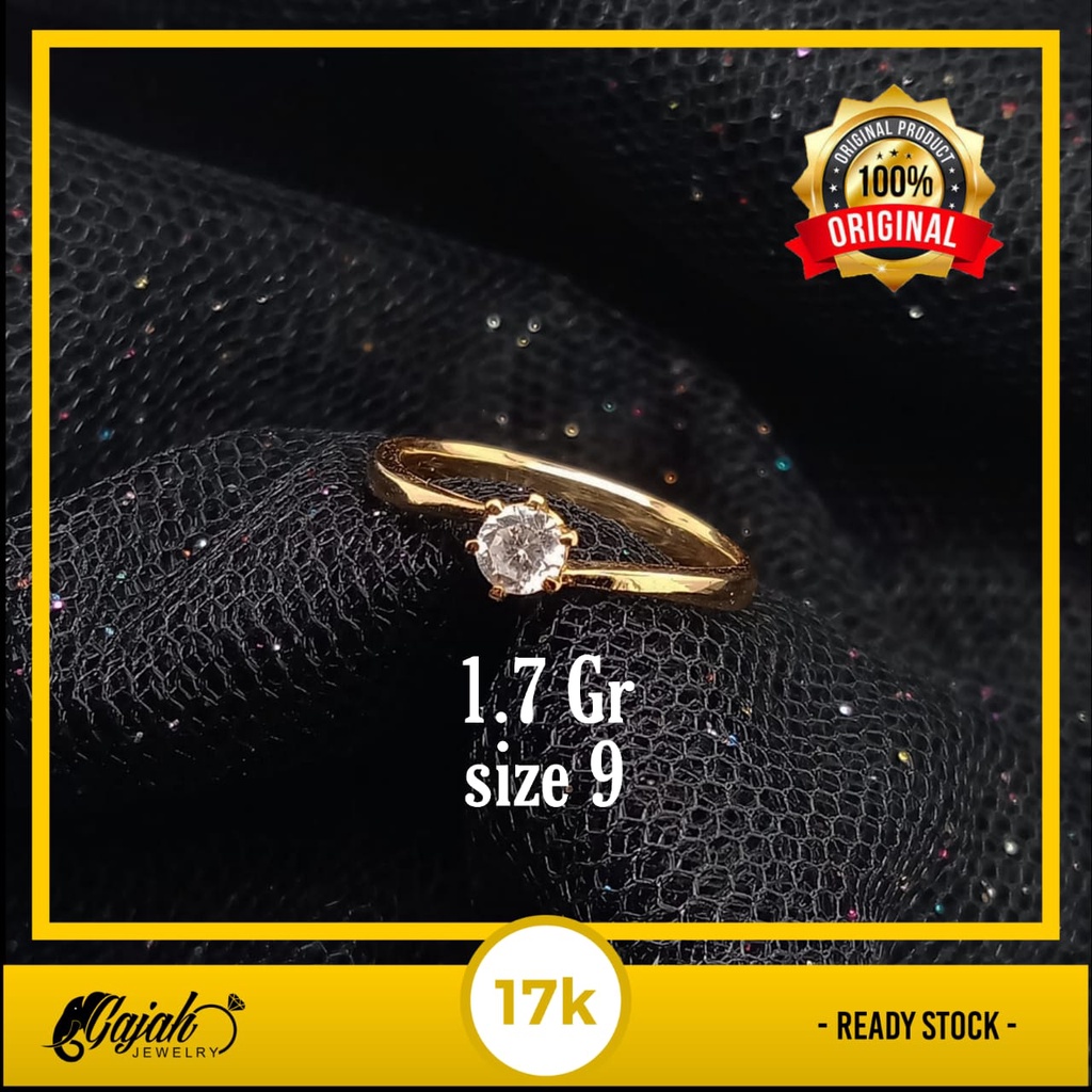 Cincin Emas 17K - 1.7 gr Kadar 750 - 323